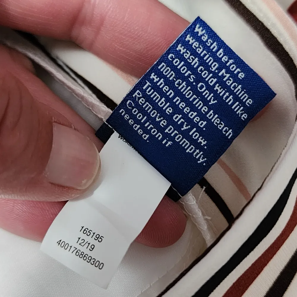 Apt. 9 White Navy Striped Super Sift Pull On Crops Size XL - Image 9