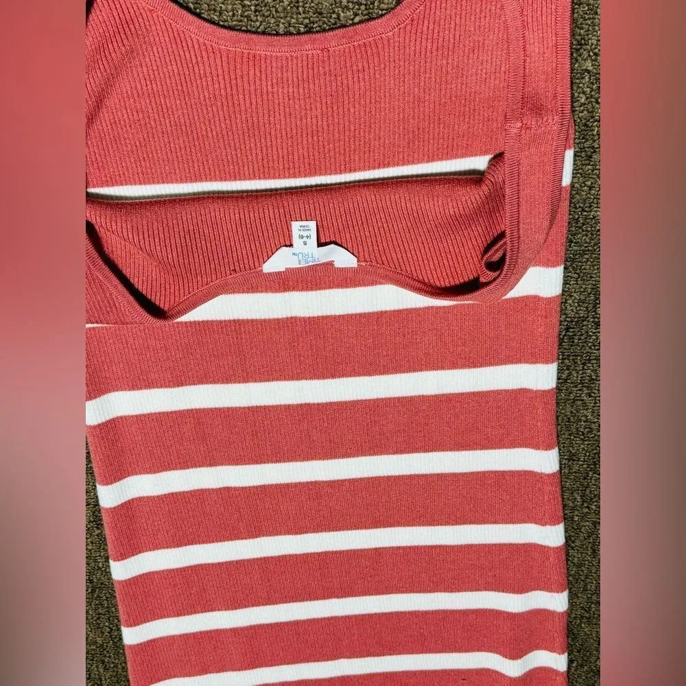 TIME AND TRU Pink long sleeveless‎ fitted dress size s - Image 10