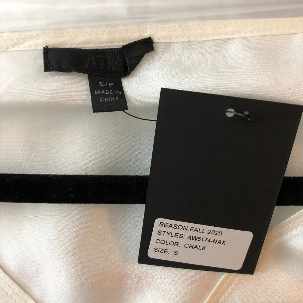 ATM Womens Silk Blouse V - Image 4