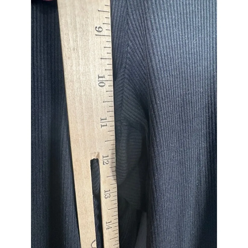 Skims Womens Pants Black Small Elastic Waist Stretch Drawstring Pull On Ribbed - Image 8