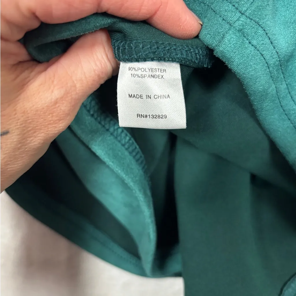 Revolve Superdown Carrie Mini Dress Green Faux Suede Sleeveless Low Back sz XS - Image 6