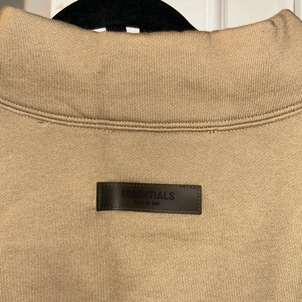 Essentials Fear of God Cowl Neck Sweatshirt in Beige Tan Size M - Image 5