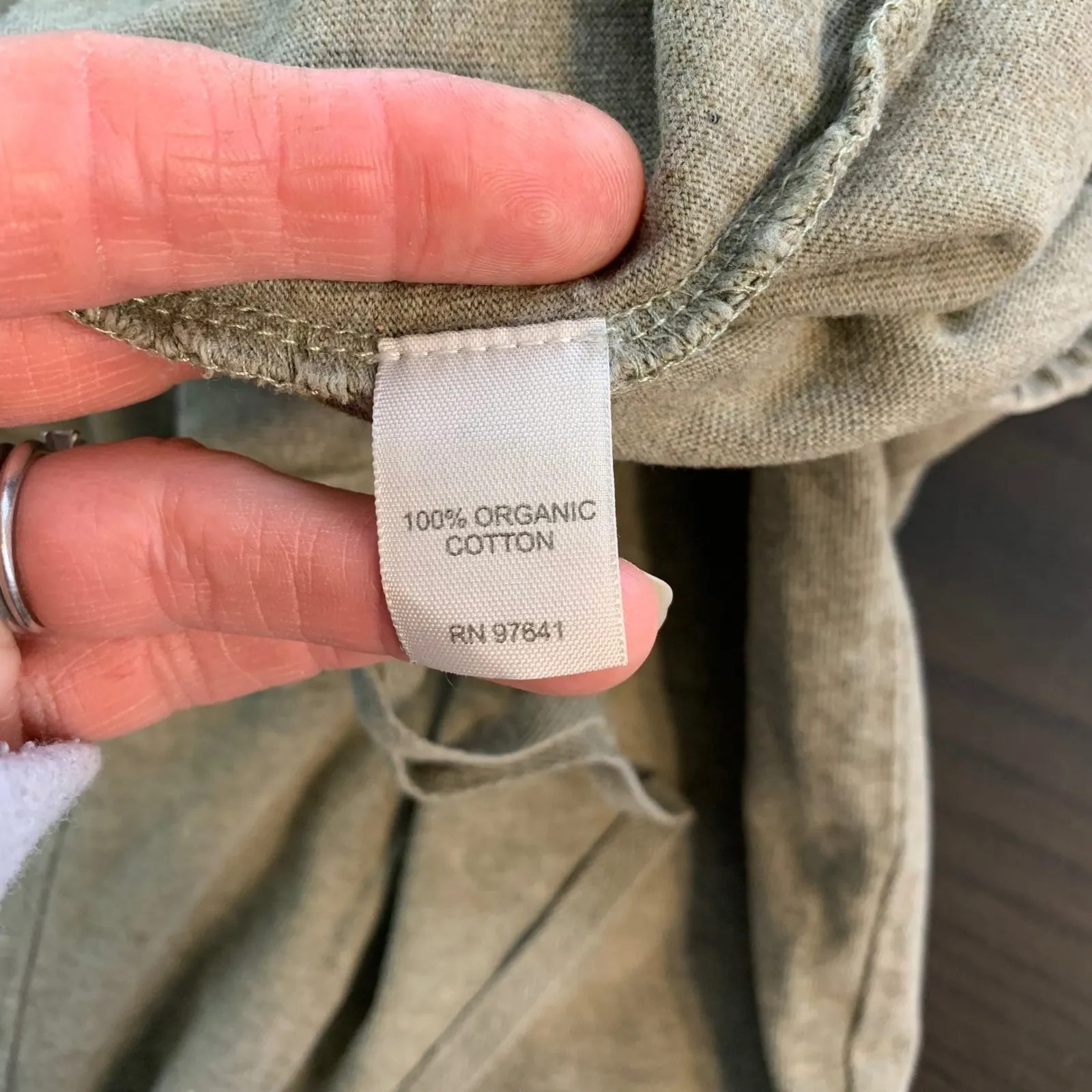 J Jill Petite Lounge Pants Olive Green Organic Cotton Drawstring Waist XXSP - Image 4