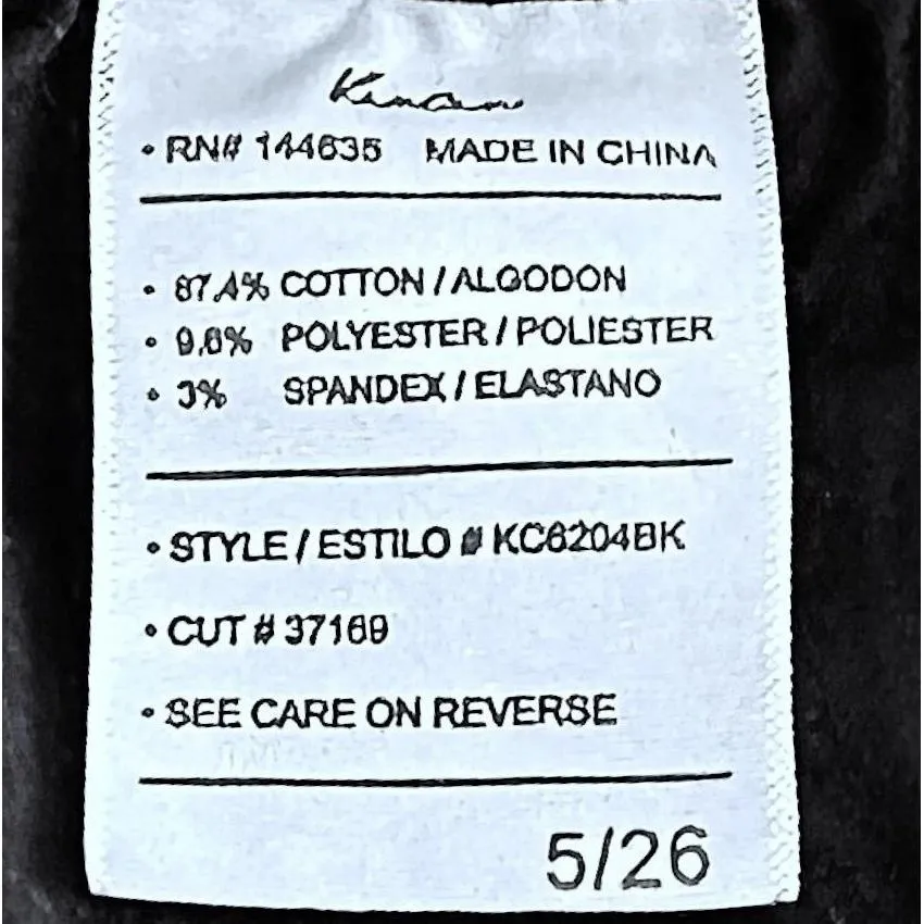 KANCAN Jeans Womens Black Skinny Mid Rise Distressed Fringe Hem Edgy Chic - Image 7