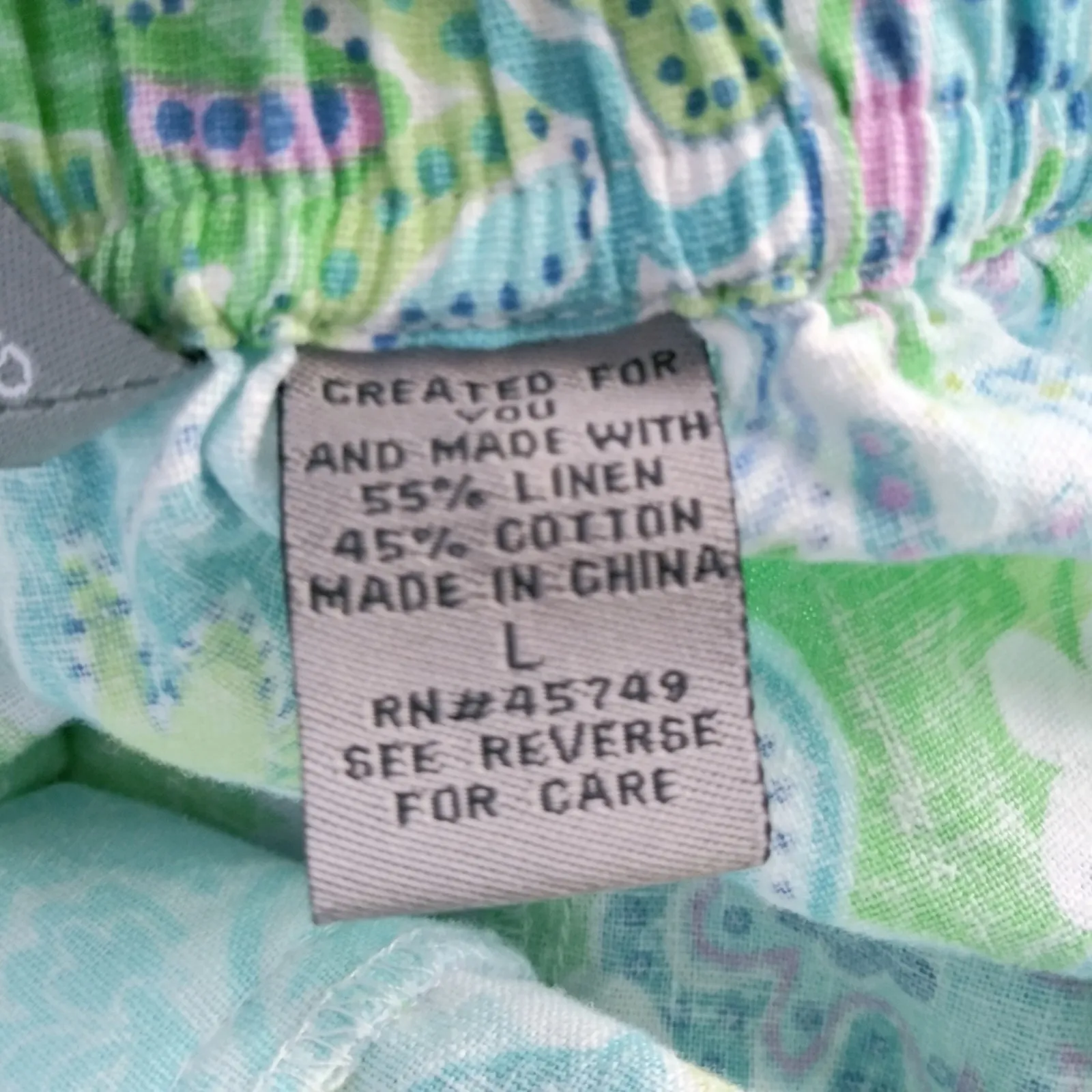 Oleg Cassini Weekend Blue Green Paisley Print Cropped Vacation Pants Sz L - Image 6