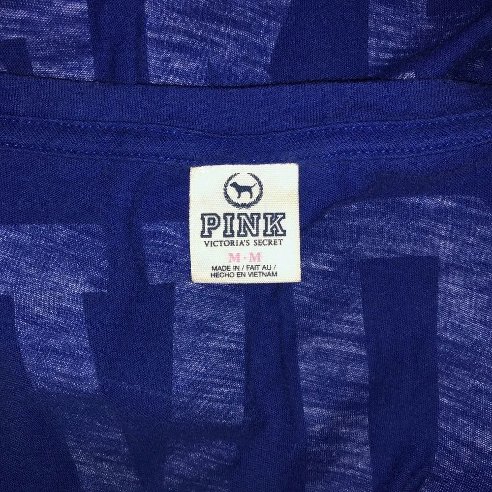 Victoria’s Secret “pink” blue fun sayings T-shirt - Image 5