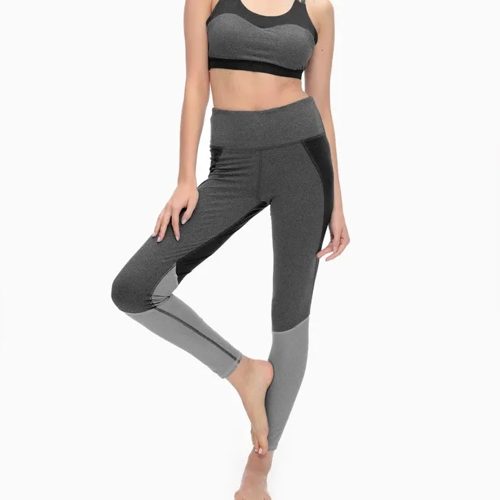 Splendid Heather Gray Color Block Leggings High Waist Size Medium - Image 10