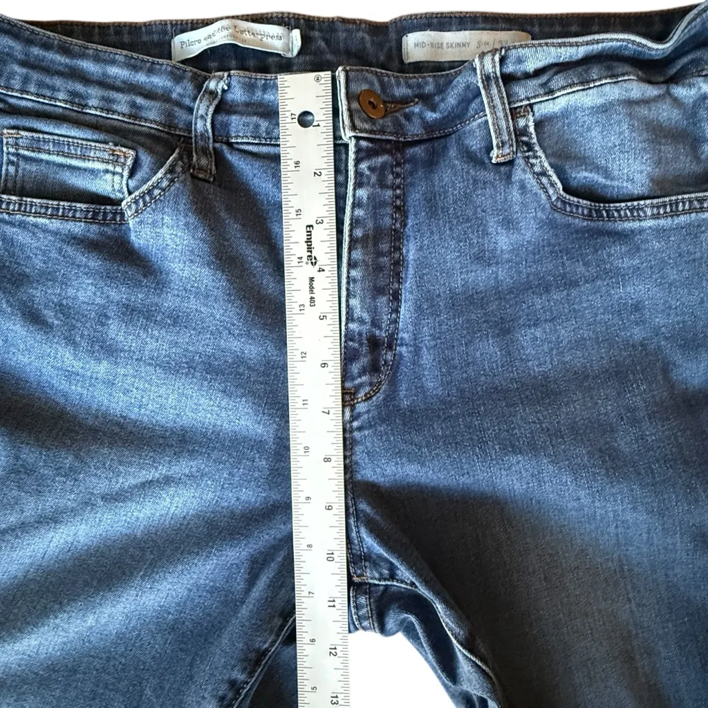 Pilcro Letterpress Mid-Rise Skinny Jeans with Hem Slit Women’s Size 33 Tall - Image 14