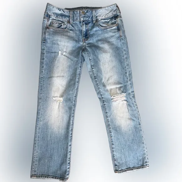 AMERICAN EAGLE🦎Artist Crop Stretch Light Wash🌵 - Image 2