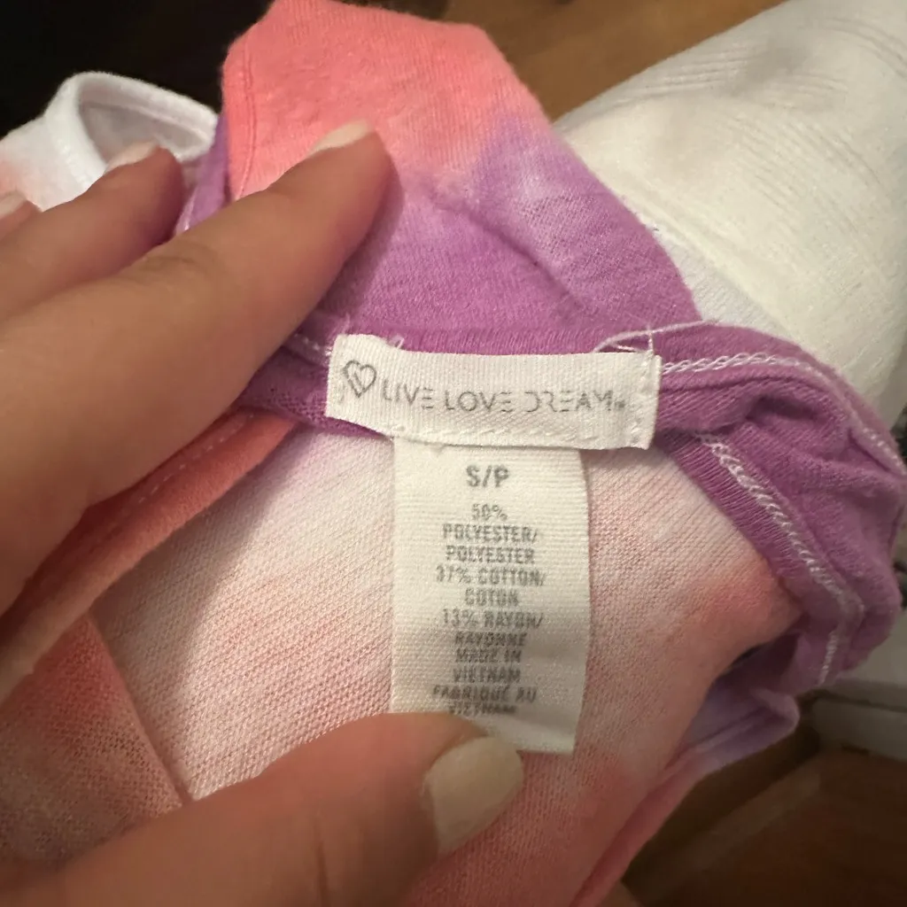 Aeropostale Pink and Purple Tie-Dye Tank Top - Image 4