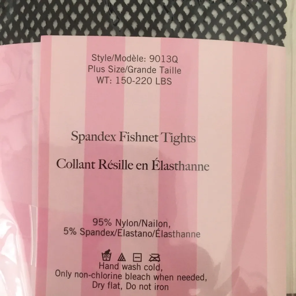 New Women’s Leg Avenue Spandex Fishnet Tights Black Queen Size 150-220lbs - Image 5