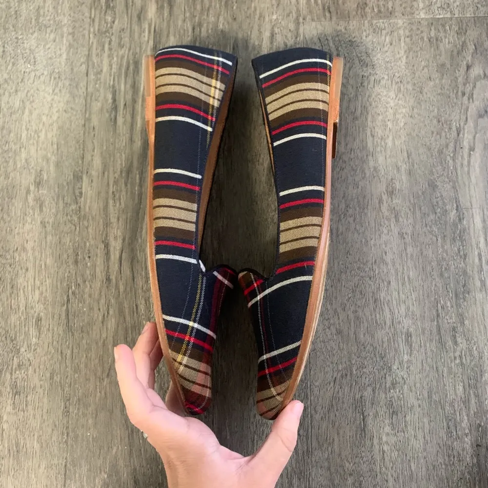 Joie daydreaming navy plaid pointed toe flats - Image 8