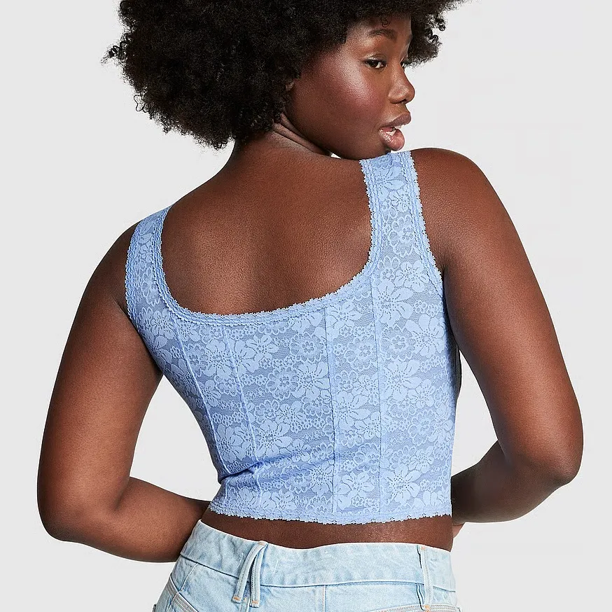 PINK Victoria's Secret The Cinched Corset Lace Top - Image 2