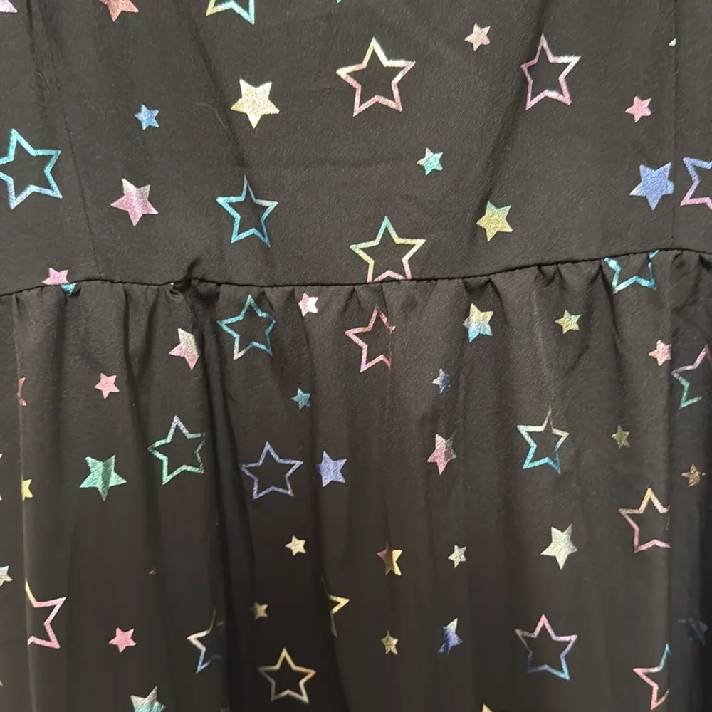 Bloomchic NWT plus size 26 woman black dress metallic stars double pockets - Image 7