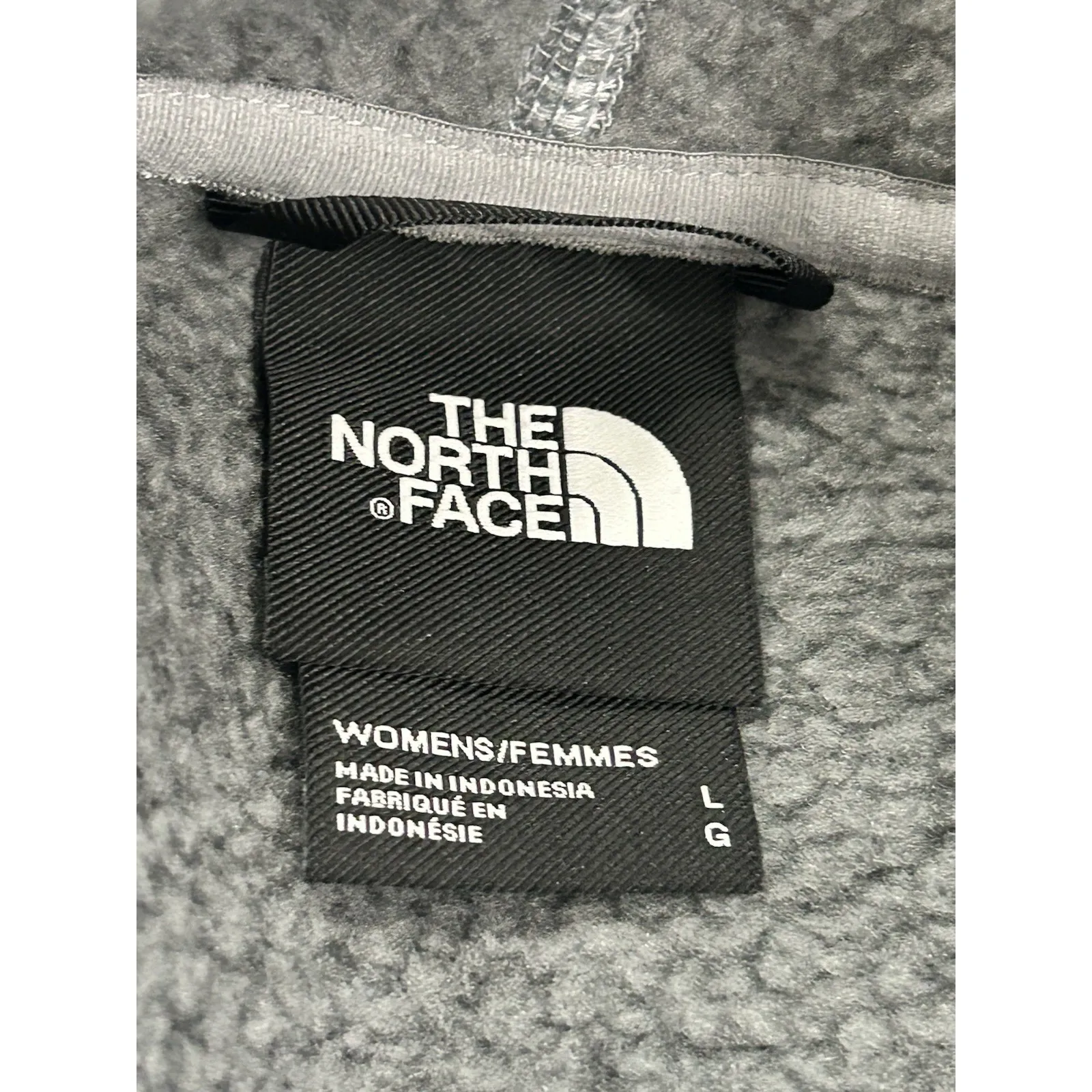 THE NORTH FACE Full Zip Jacket Heather Gray Company Logos Women's Size L NWT New - Image 10