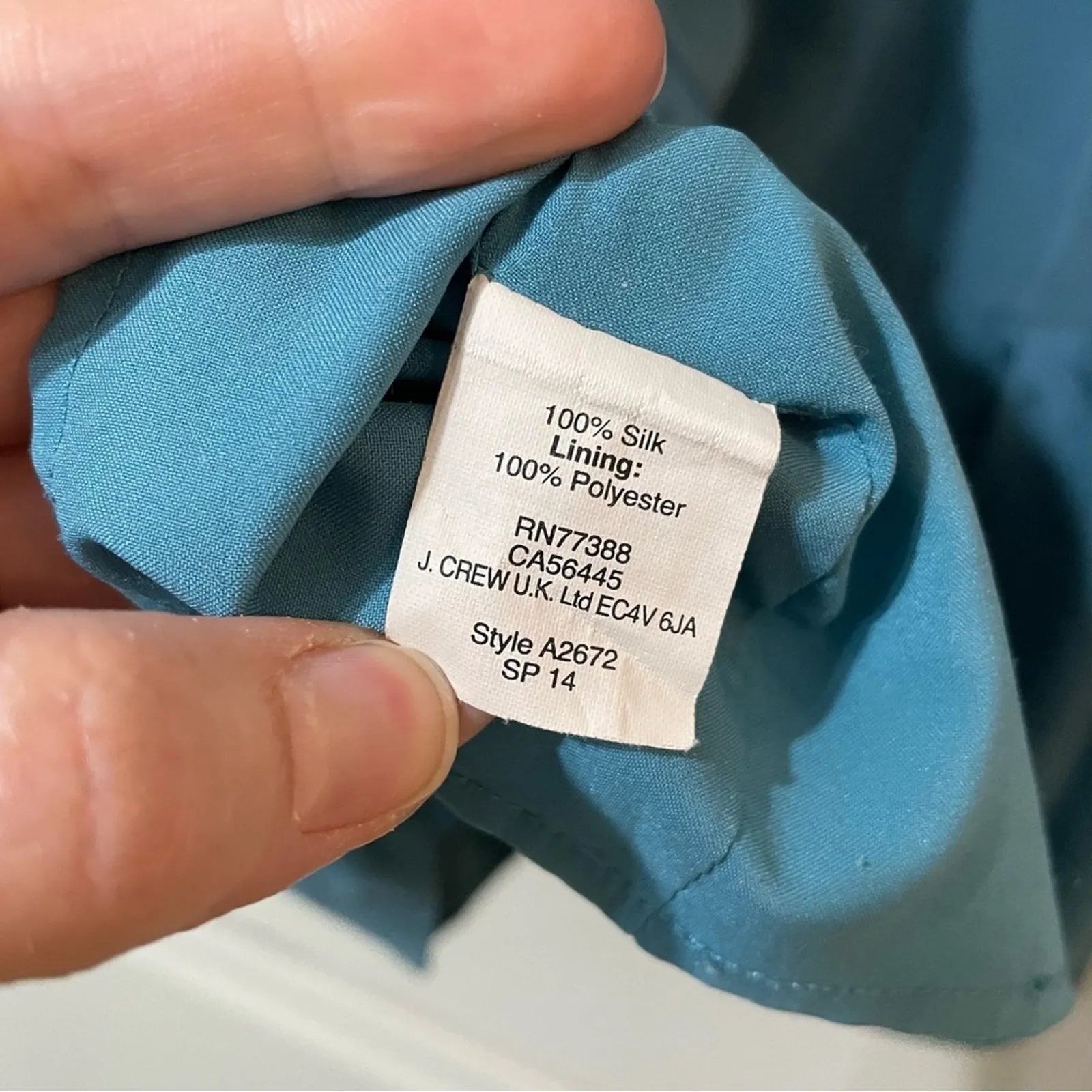 Madewell Blue Silk Strappy Mini Dress Womens 8 Sleeveless Tiered Girly Summer - Image 11