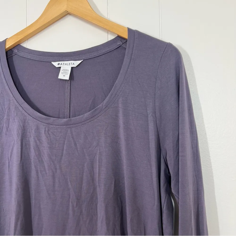 Athleta Purple Crewneck Long Sleeve - Image 3