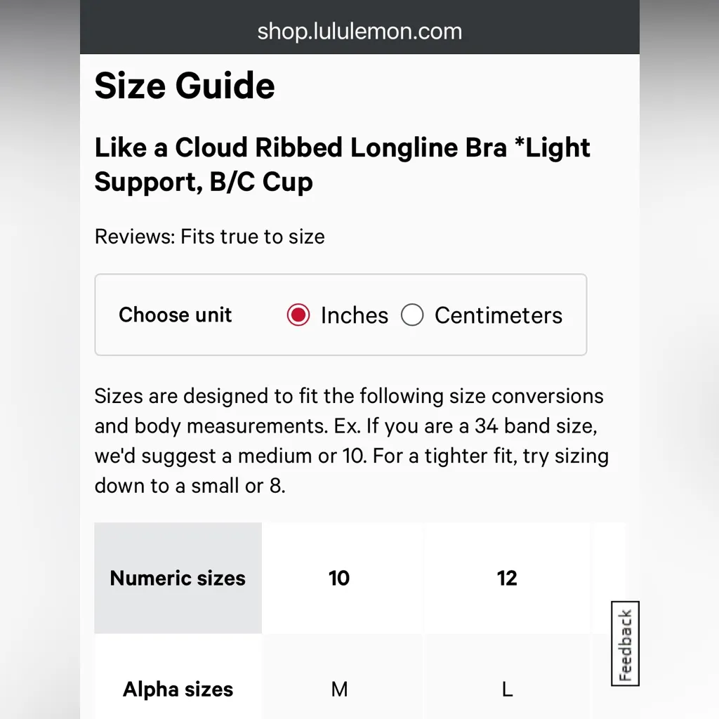 Lululemon Like a Cloud Ribbed Longline Bra *Light Support B/C Cup Washed Blue 10 - Image 7