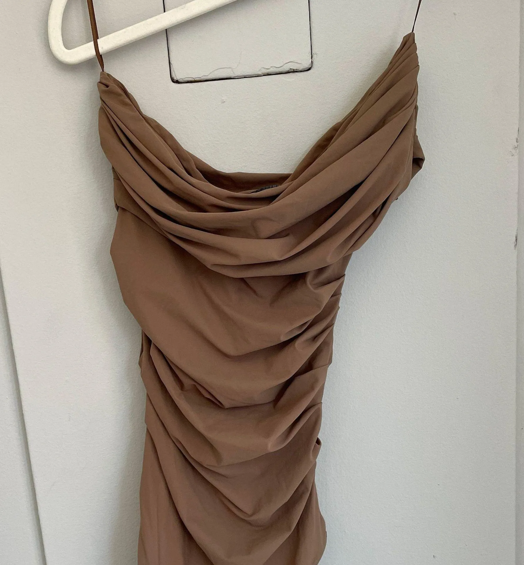 Tan Ruched Bodysuit - Image 7