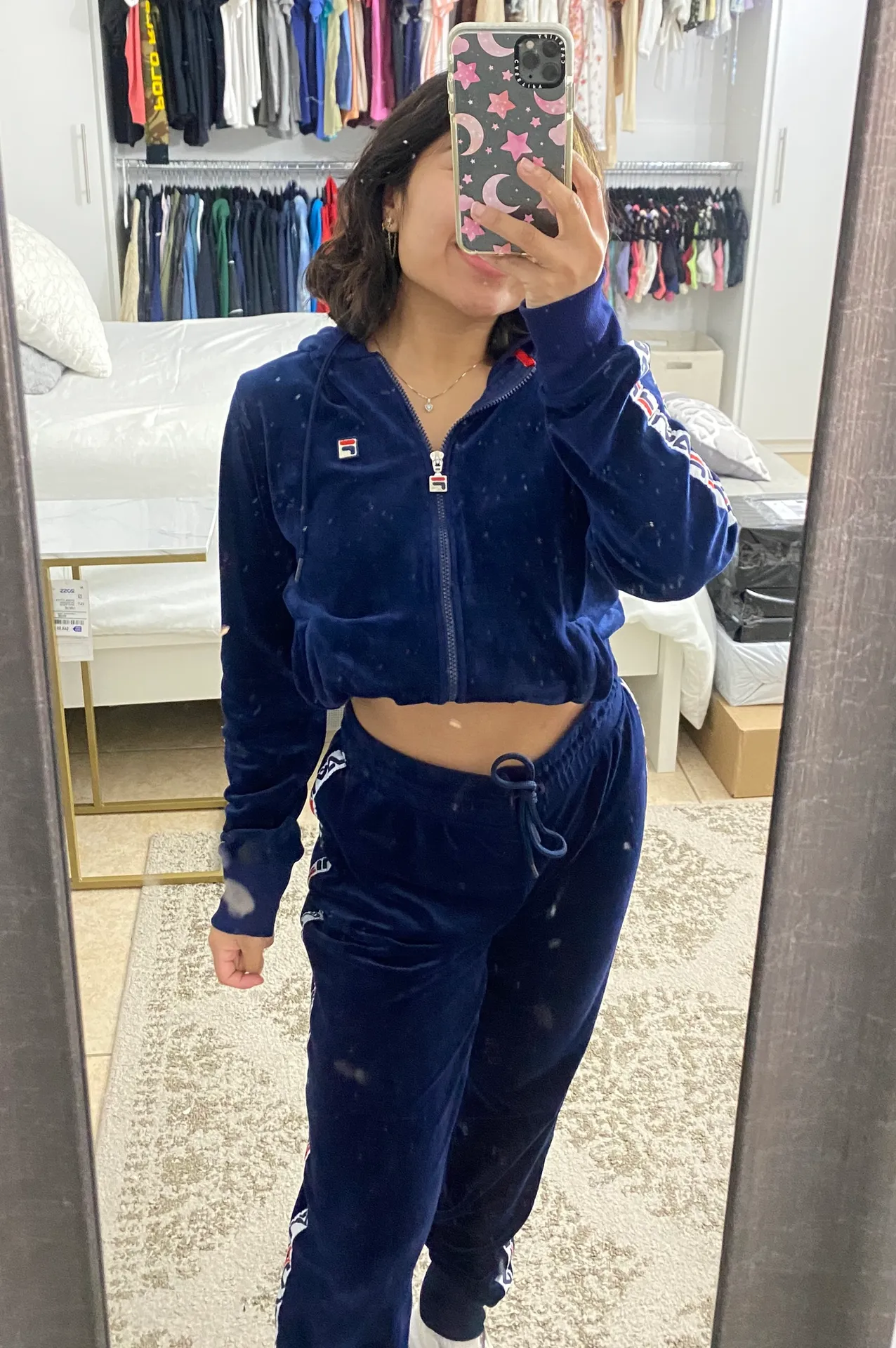 Royal Blue Velvet Matching Sweat Set - Image 3