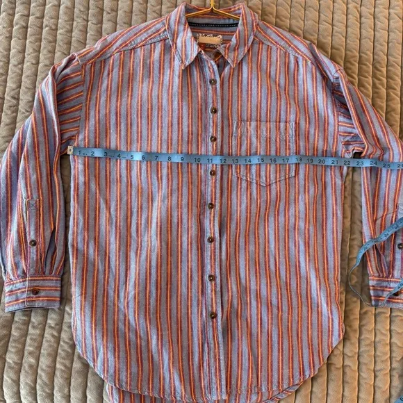 Anthropologie Pilcro Oversized blue‎ stripe button down. XS. - Image 7