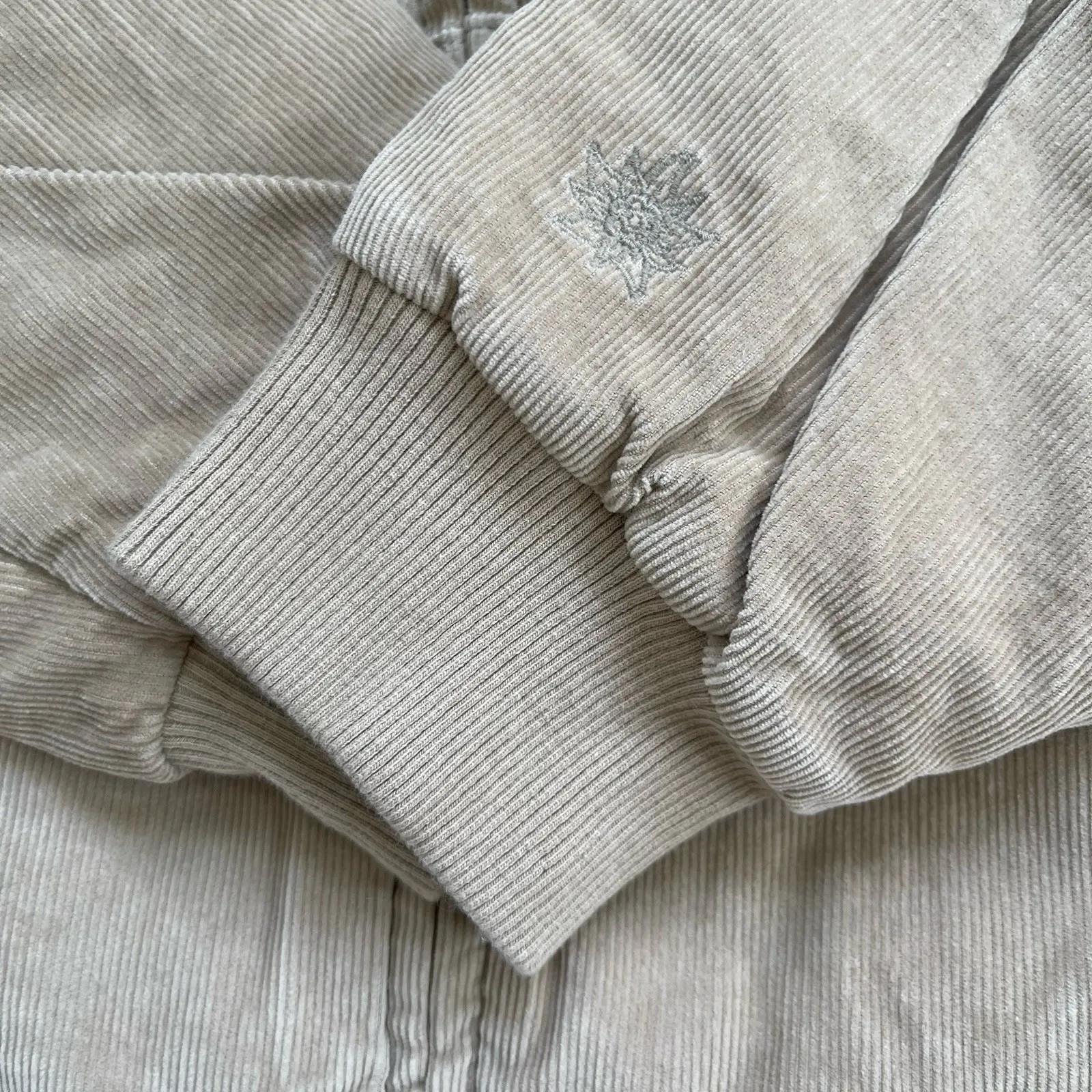 ALPINE DESIGN Corduroy Quilted Full Zip Hoodie Medium Khaki NEW Hiking‎ Casual - Image 10