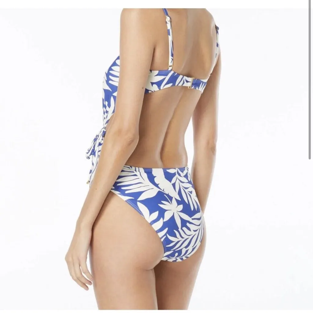 Kate Spade Tropical Cinch Front One Piece Blue Berry Swimsuit Size S - Image 2