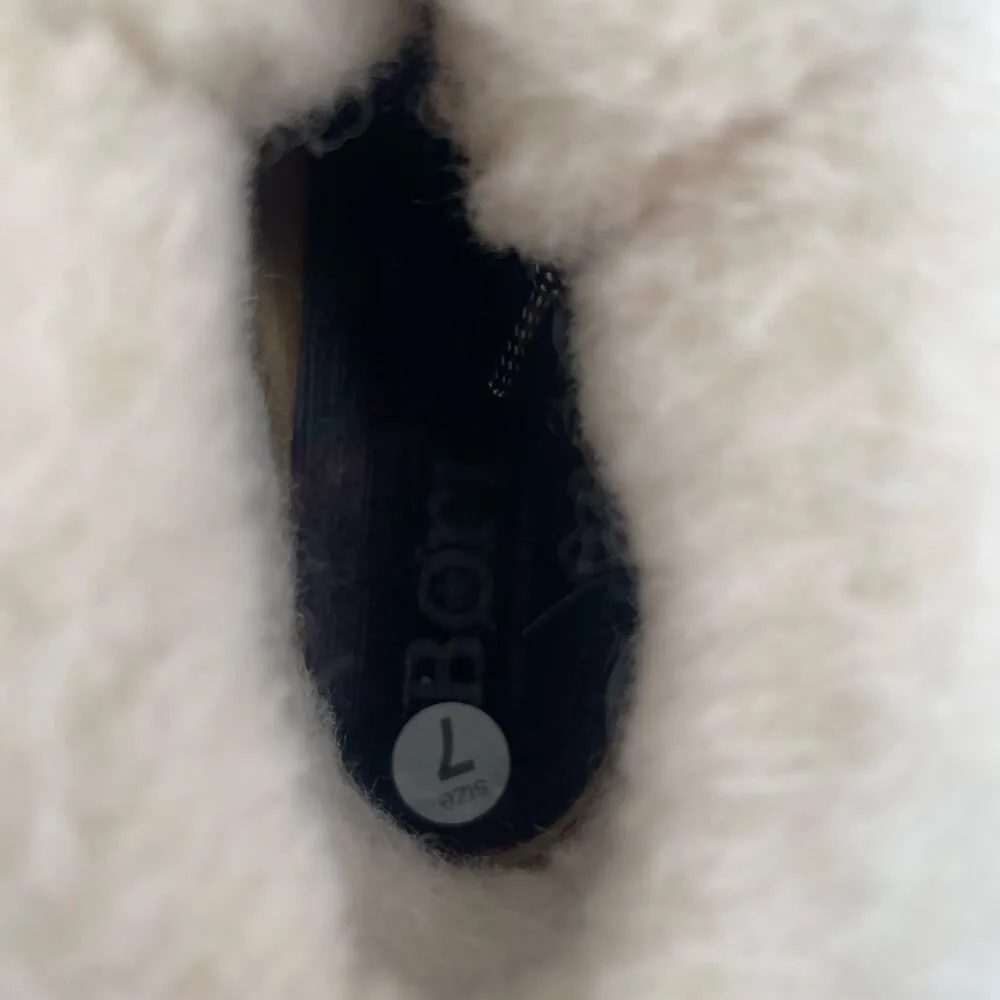 BORN Blaine Boots Size 7 Waterproof Shearling Lace Up Leather Winter Dry NEW Black - Image 10