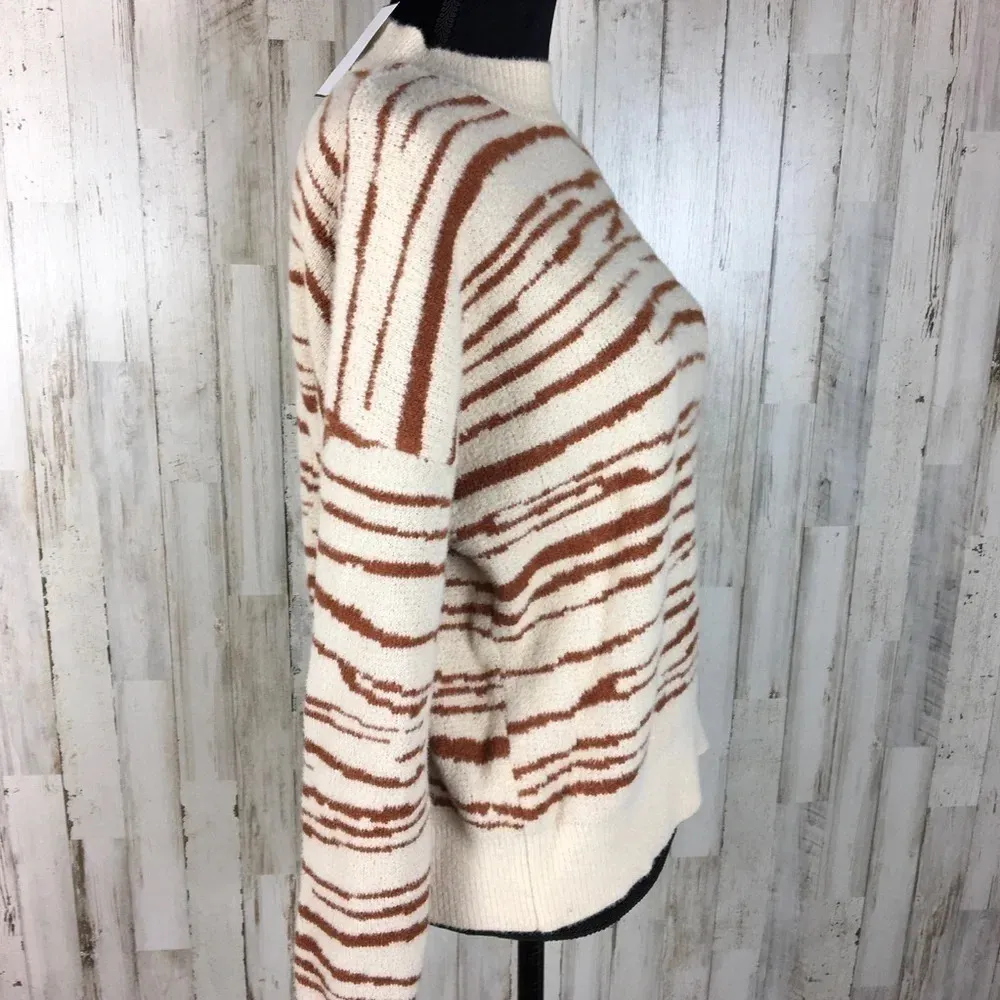 4Sienna Rebecca Zebra Print Sweater Top Brown Tan - Image 7