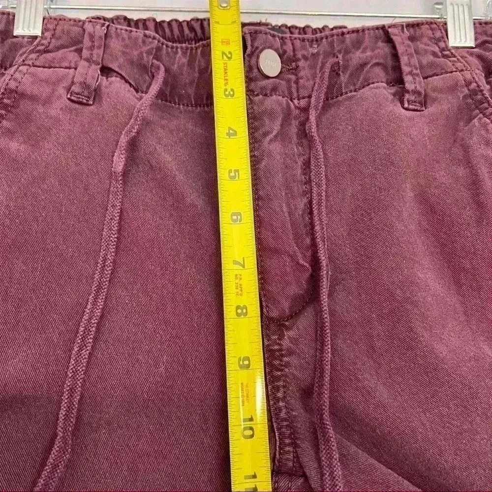 PAIGE Christy Pant Off Duty High Rise Pant Grosgrain Side Size 27 Deep Berry - Image 15