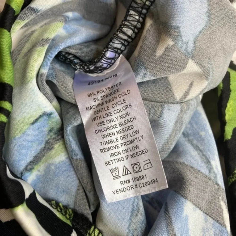 Sunny Leigh Stretchy Tropical Leaf Print Pencil Skirt Sz XS - Image 5