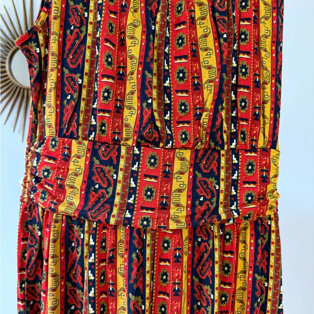Lucky Brand Red and Yellow Printed Dress - Image 4