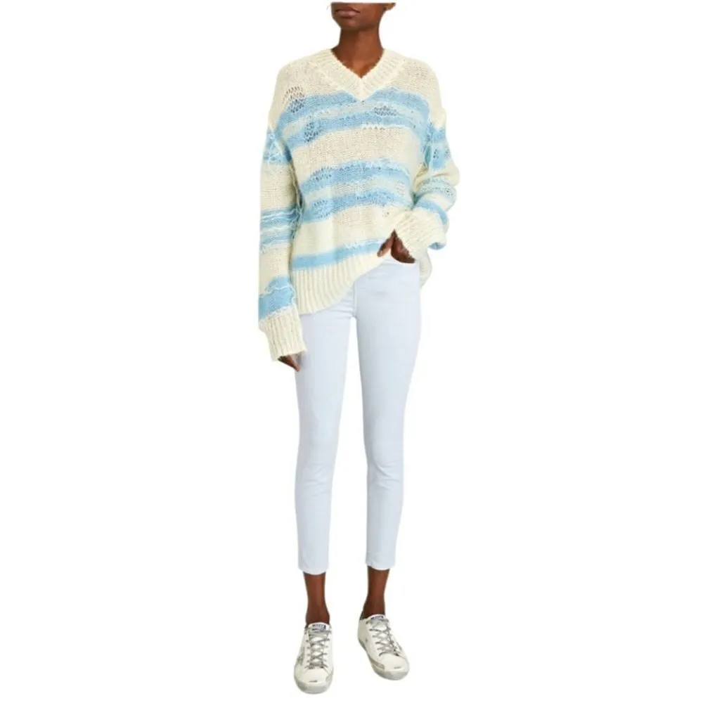 L'Agence Light Blue Margot‎ Skinny High Rise Bridgewater Cropped Jeans Size 26 - Image 5