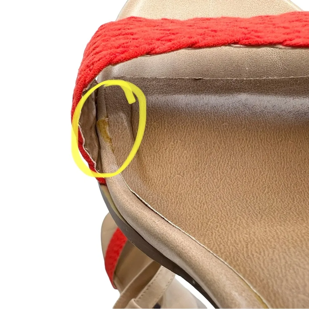 Torrid Red Braided Strap Stacked Block Heel Ankle Strap Sandals - Image 14