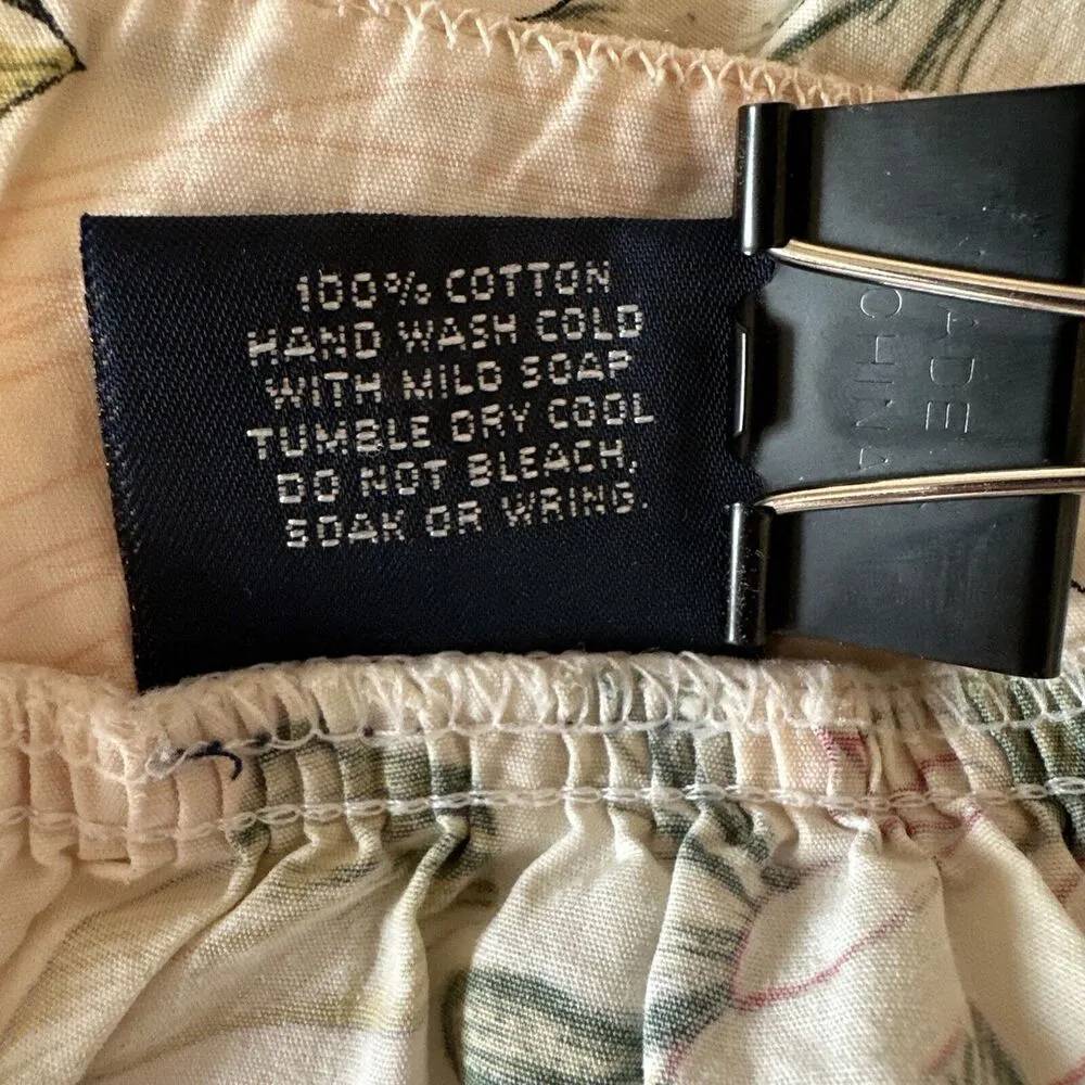 Royal Creations Womens Neutral Color Floral Hawaiian Dress Size L Cotton Pocket Size L - Image 10