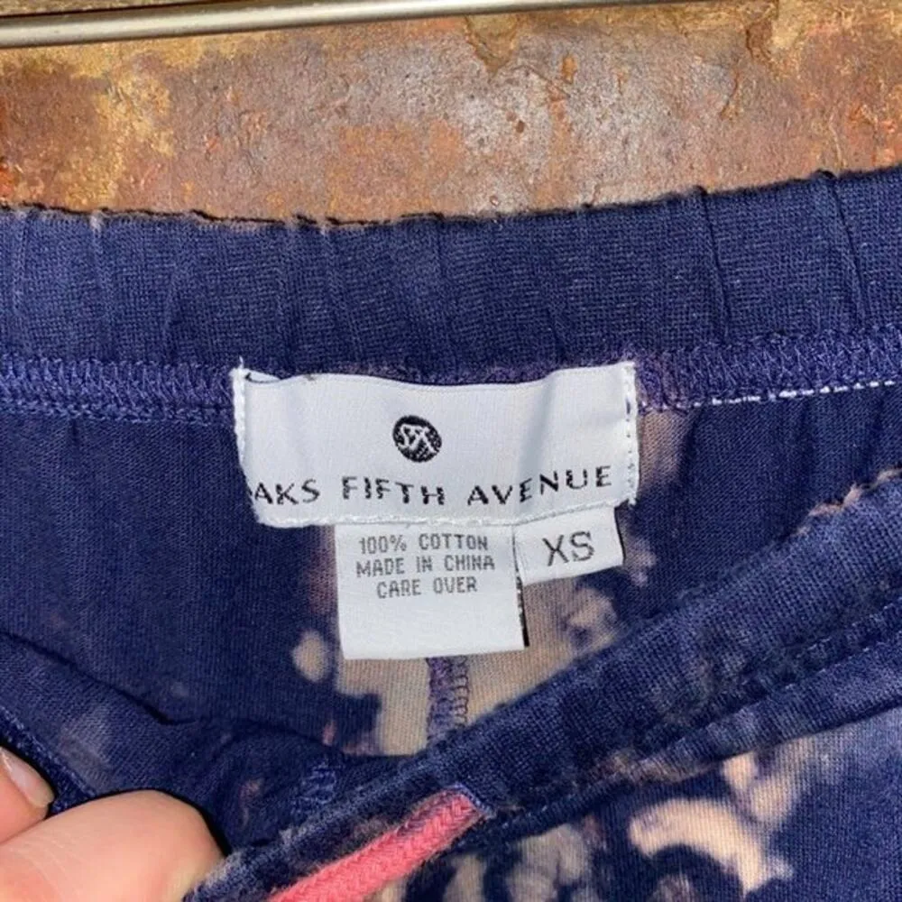 Saks Fifth Avenue Custom Bleach Dyed Sweat Shorts Women's Size XS - Image 4