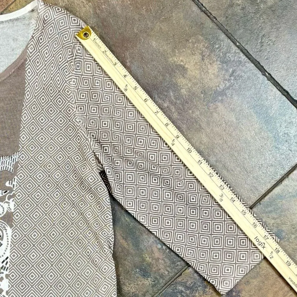 Chico’s Mystic Scroll Athena Pullover Sweater Tunic 2 Large 12 - Image 5