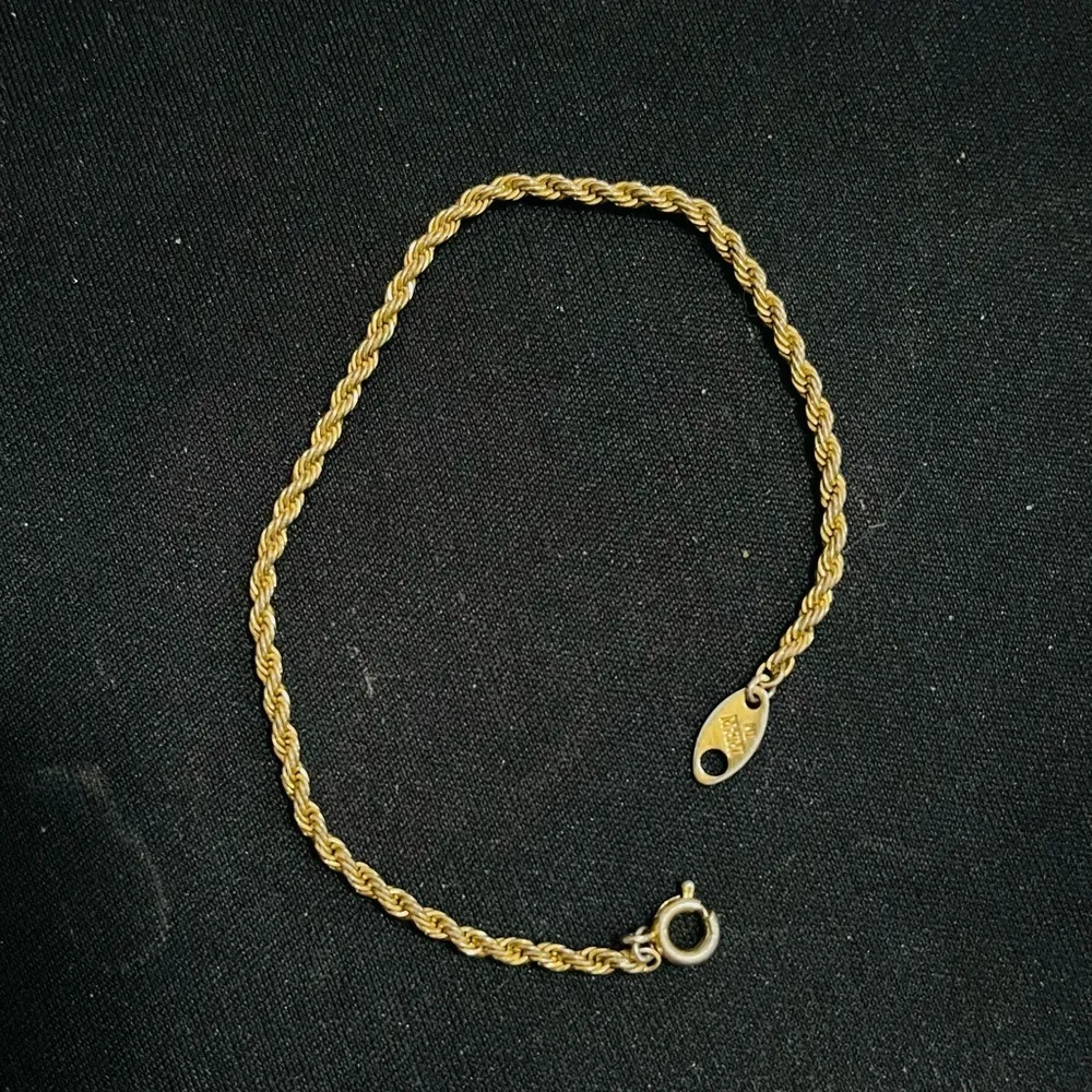 Trifari 7”  Gold-Tone Rope Chain Bracelet - Image 2