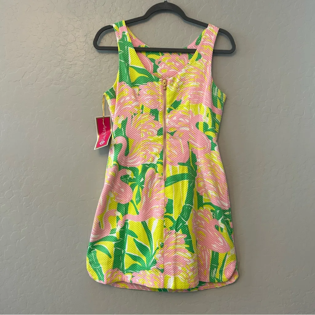 Lilly Pulitzer for Target flamingo fan dance shift sheath dress size 6 NEW Pink - Image 11