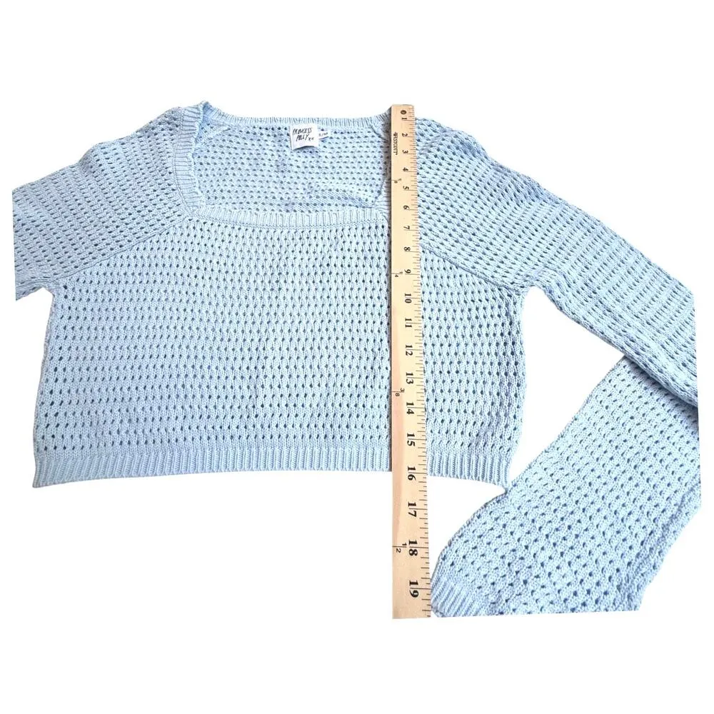 Princess Polly Knit Crop Top CARDIGAN SWEATER Shirt S/M Small Medium Long Sleeve - Image 7