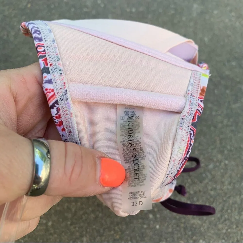 Victoria’s Secret 32D push up corset back halter tie bikini top - Image 5