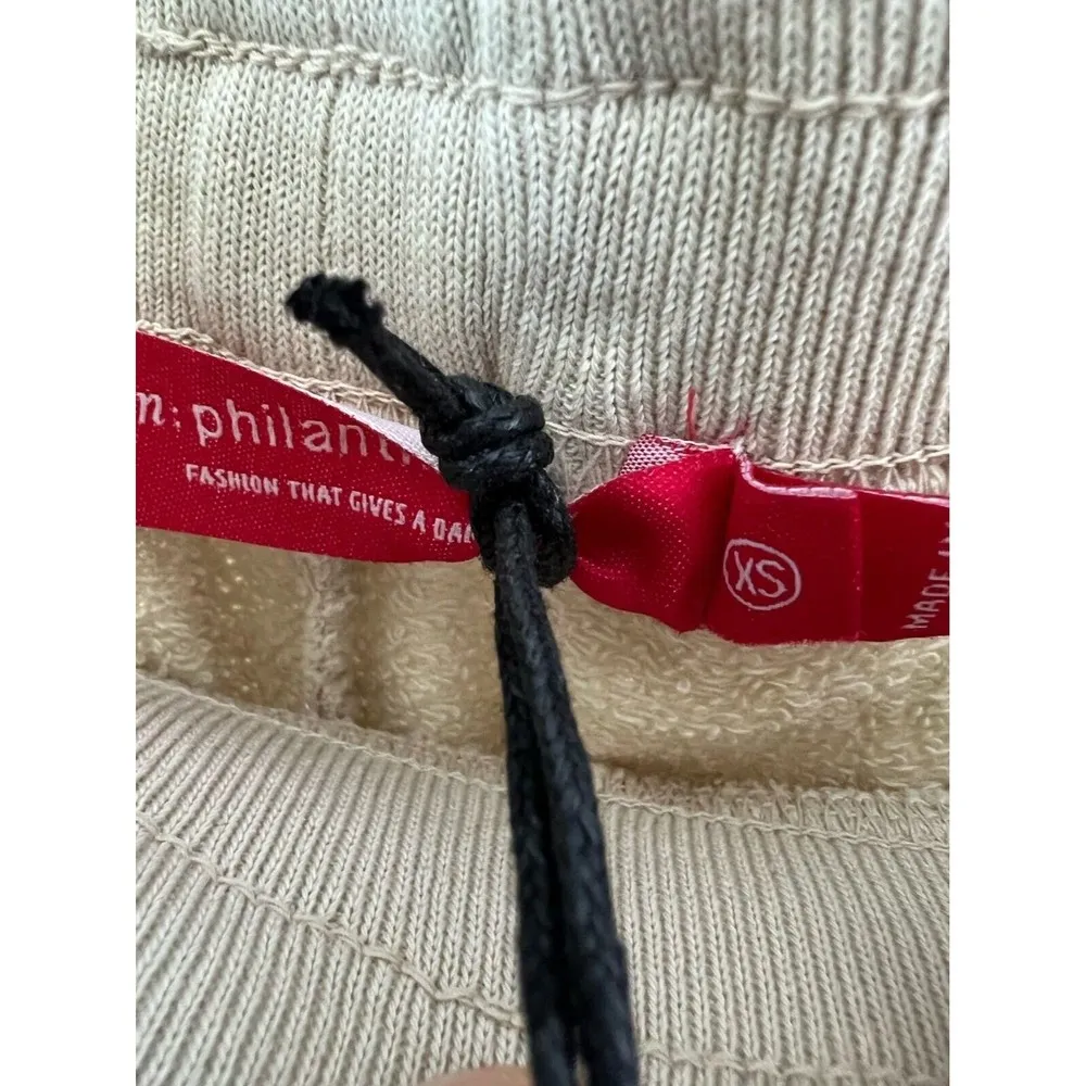 n:PHILANTHROPY Women XS Beige Coco Short Distressed Draw String New Vintage Bone - Image 4