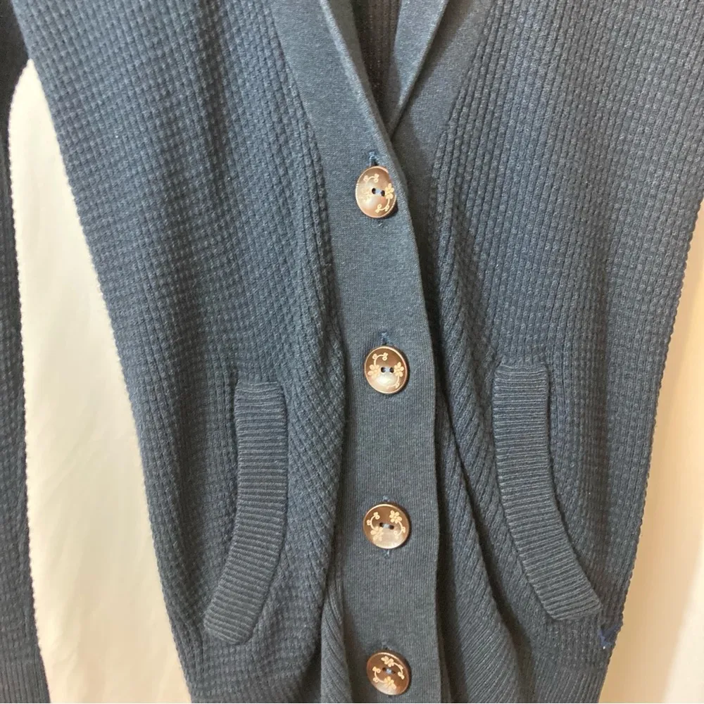 American Eagle Outfitters AEO Waffle Knit Button Front Collared Cardigan Sweater - Image 7