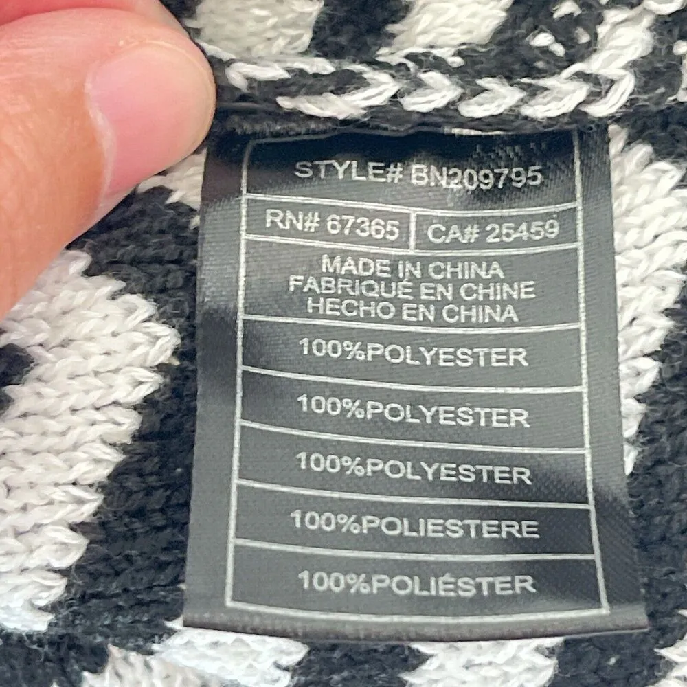 New Steve Madden Pinstripe Black White Elasticity Knitting Skirt 26” Waist Sz S - Image 4