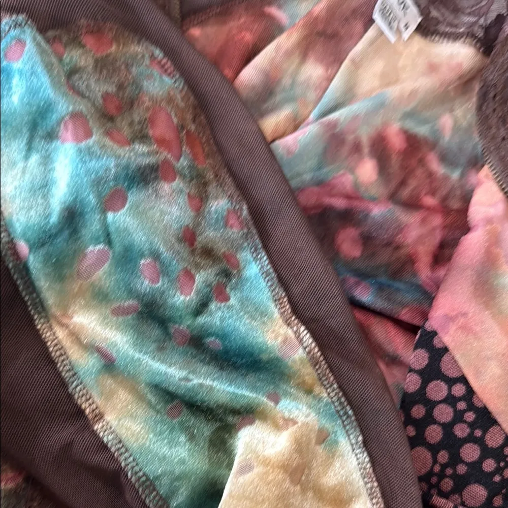 Jaipur Elegant velvet Brown and Orange cardigan extra lightweight size M Size M - Image 8