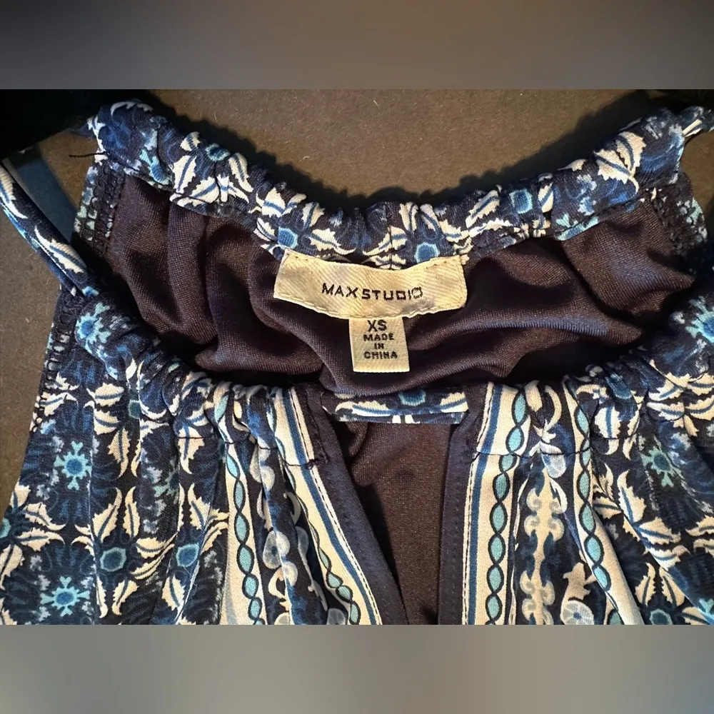 (XS) EUC halter dress medallion lattice midi - Image 3