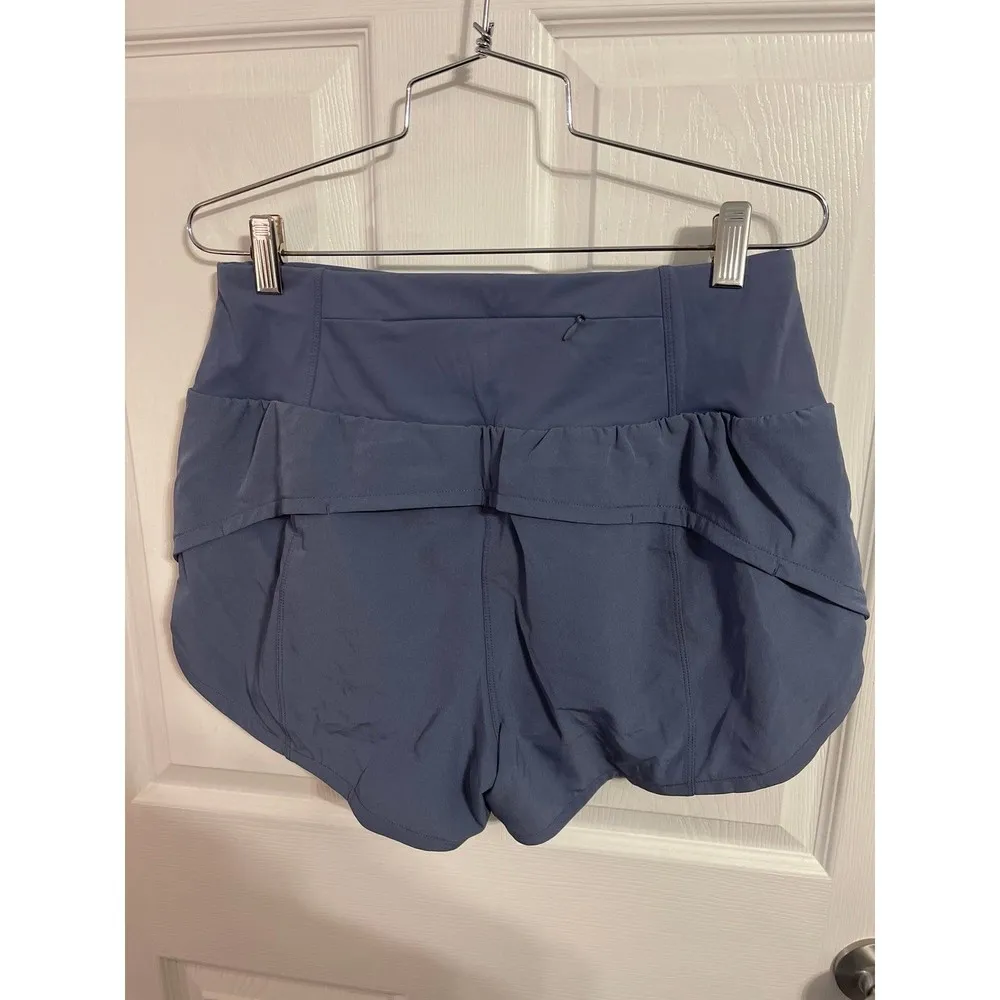 THE GYM PEOPLE High Waisted Running Shorts Ink Blue Size L New With Tag Size L - Image 8