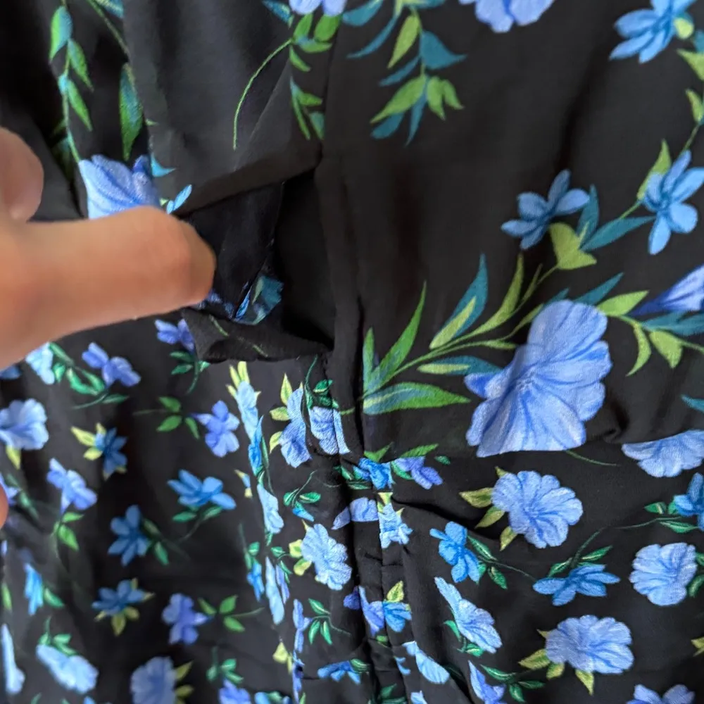 Shoshanna Kiana Mixed Floral Mini Dress cocktail long sleeve mock neck navy - Image 8