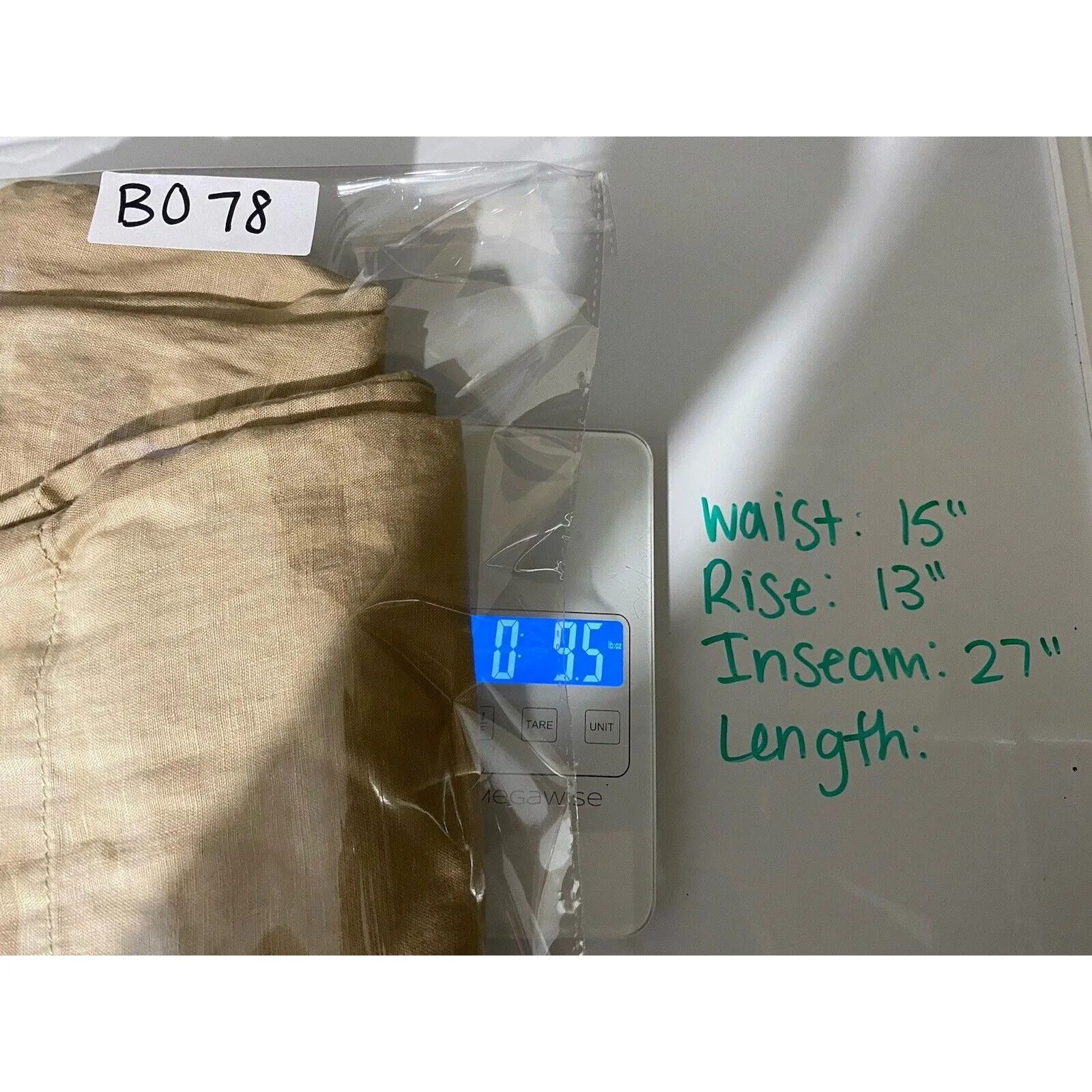 Lauren Ralph Lauren Tan Paperbag Pants 100% Linen Sz 6 Pull On Preppy Office‎ - Image 9