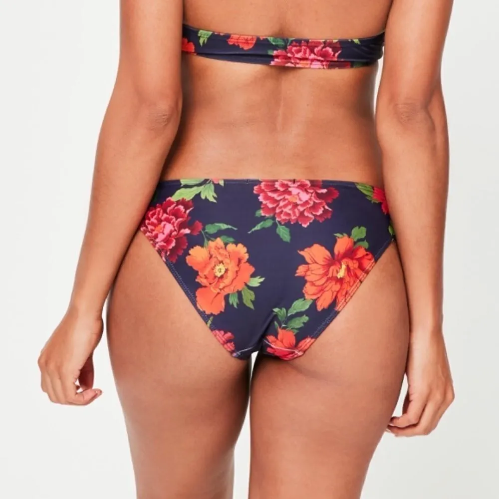 Missguided Navy Floral Bikini Bottom - Image 2